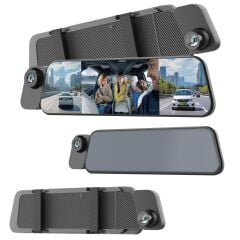 NAVİMEX DVR-414 9.66'' DVR Dikiz Aynalık Araç Kamerası Kayıtlı Adas+Bsd 3 Kameralı 4K+2K+2K