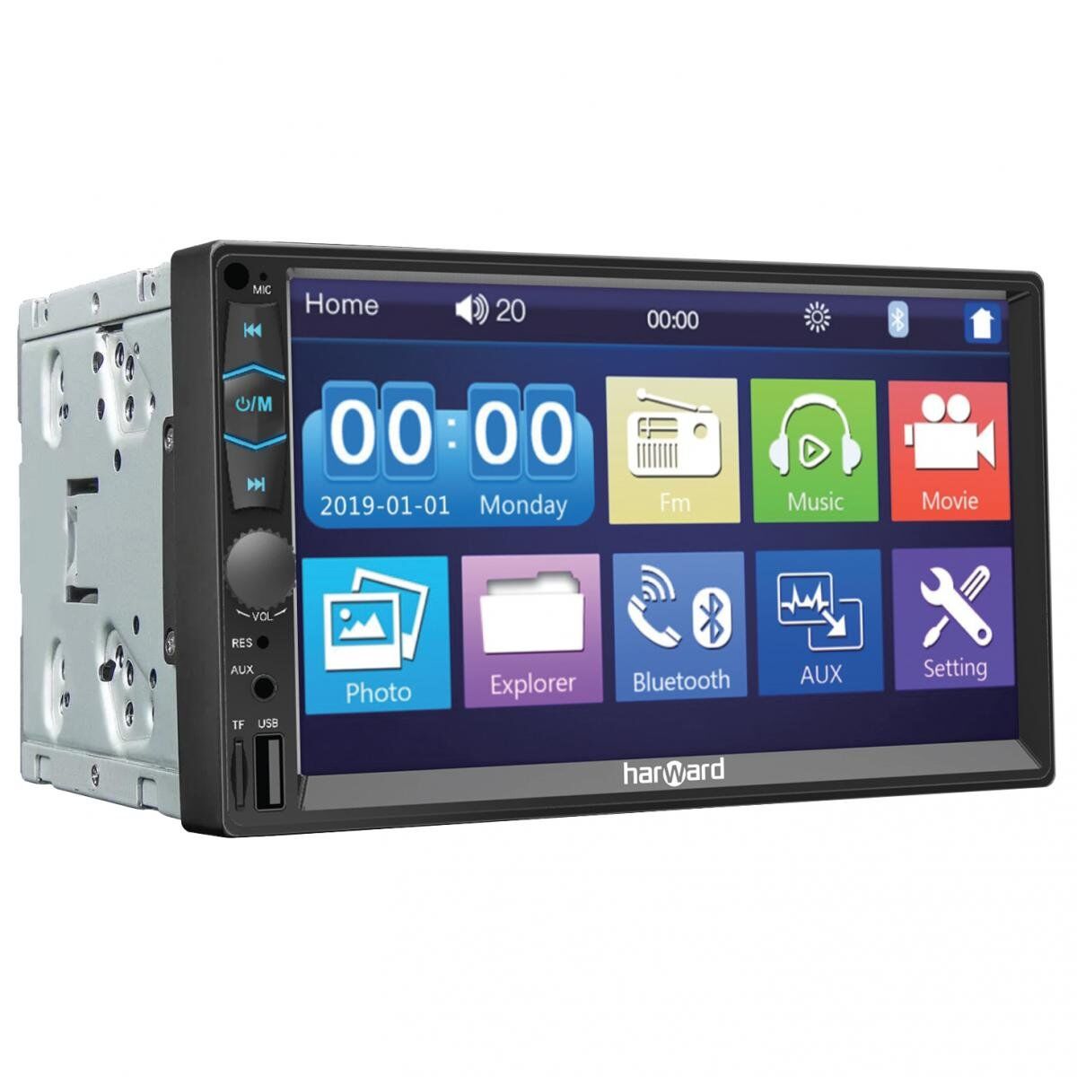 Harward HR-G754 7 İnç Double Teyp 4*60W/BT/USB/SD/AUX/Mirror Link/Dokunmatik Ekran/Kumanda