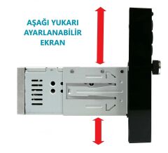 Twogo Go-İ-Şahin9 MP5 Monitör 9 inç HD DokunmatikEkran Carplay/And Auto/60Wx4/USB/BT/Aux/FM/Tek DIN